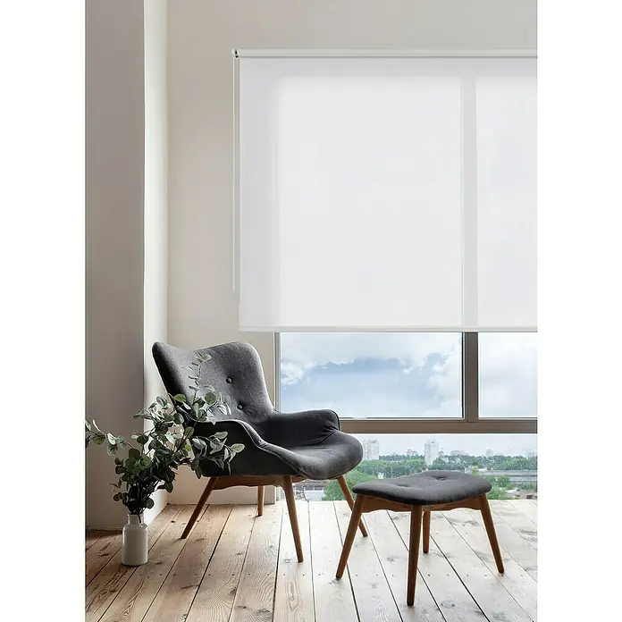 Estor enrollable Soft - An x Al: 120 x 250 cm, Blanco - Foto ambiente