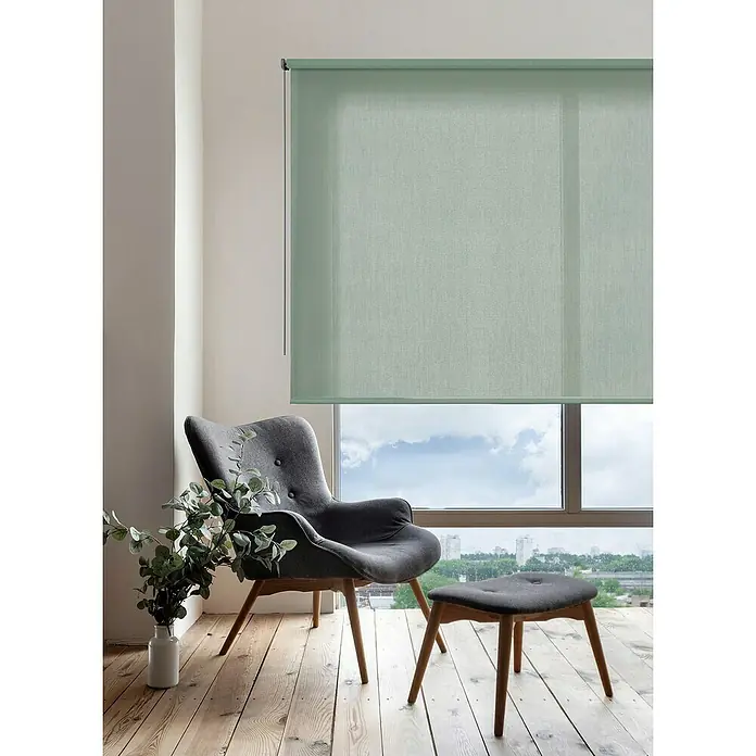 Estor enrollable Soft - An x Al: 100 x 250 cm, Eucalipto - Foto ambiente