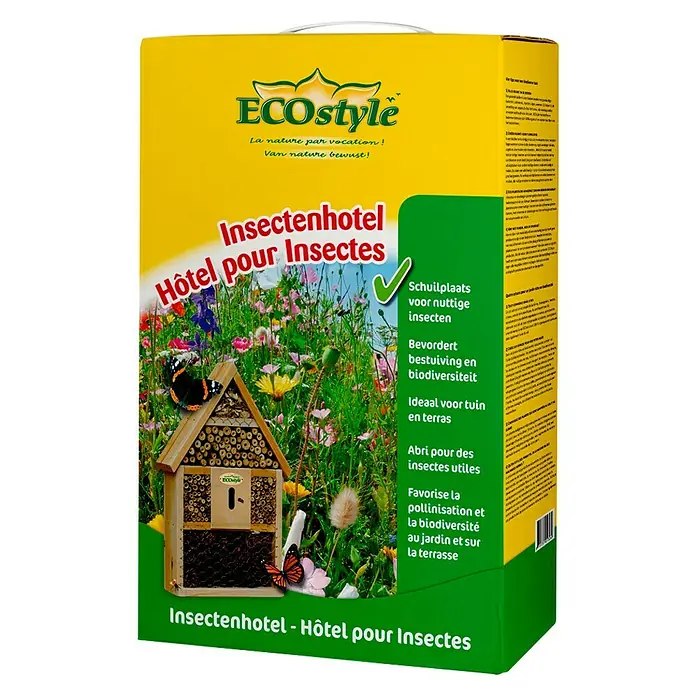 ECOstyle Insectenhotel - Hout - Vooraanzicht