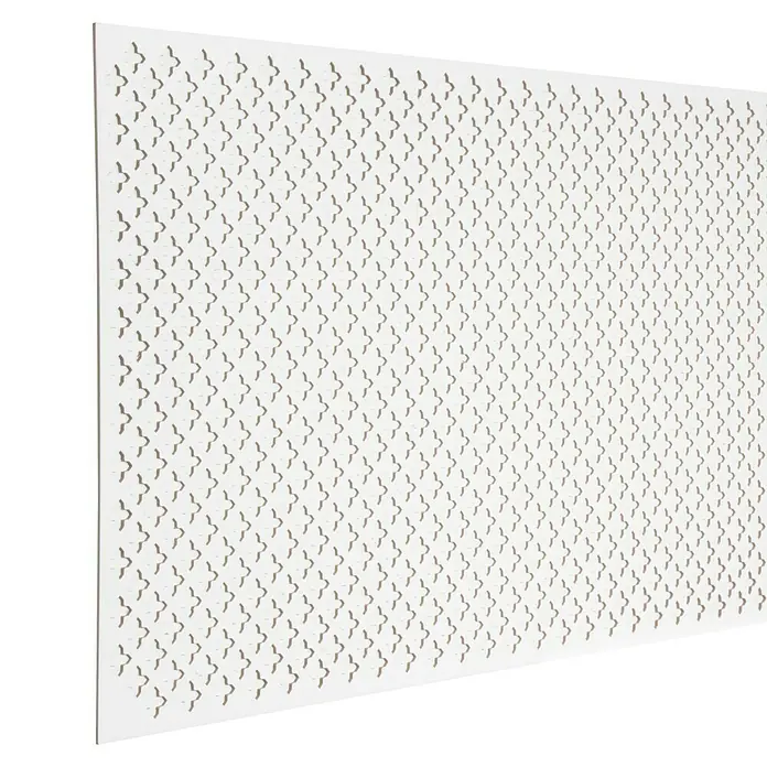 CanDo Radiatorbekleding Decorpaneel Cyprus - 183 x 61 cm, 3,2 mm, Wit - Close-up