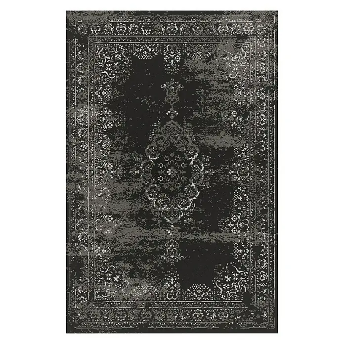 Vloerkleed Elise - Zwart, 160 x 230 cm, Polypropyleen - Vooraanzicht