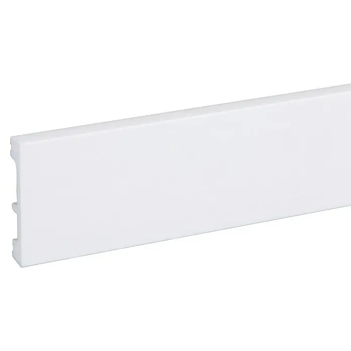Muurplint Duropolymer 66 x 13 mm - Wit, Lengte: 230 cm - Close-up