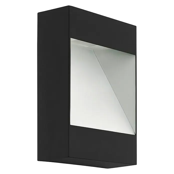 Eglo Aplique exterior LED Manfria - 10 W, 8 x 30 x 30 cm, Antracita, IP44 - Vista angular