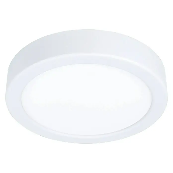 Eglo LED-Deckenleuchte rund Fueva 5 - 10,5 W, Ø x H: 16 cm x 28 mm, Weiß, Neutralweiß - Diagonale Ansicht