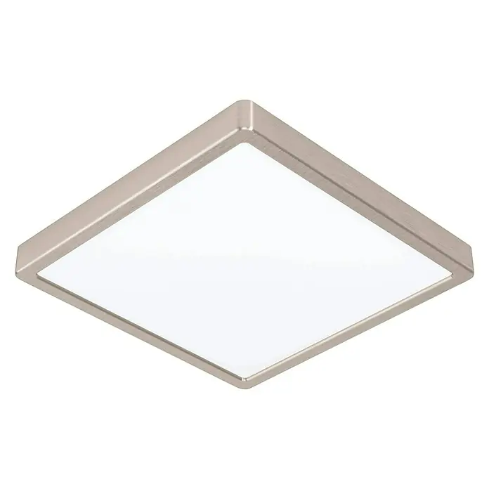 Eglo LED-Deckenleuchte LED-DL Nickel Fueva 5 - 20 W, L x B x H: 28 x 285 x 285 mm, Nickel, Neutralweiß - Diagonale Ansicht