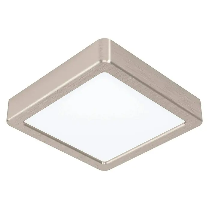 Eglo LED-Deckenleuchte LED-DL Fueva 5 Nickel - 10,5 W, L x B x H: 28 x 160 x 160 mm, Nickel, Neutralweiß - Diagonale Ansicht