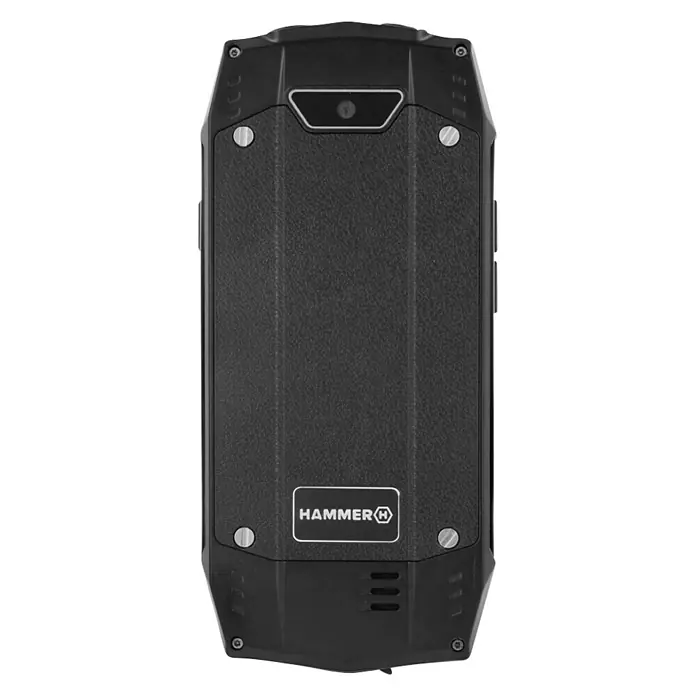 Teléfono móvil Hammer 4 - Negro, L x An x Al: 1,8 x 6,6 x 14,6 cm, 2G, 64 MB - Vista trasera
