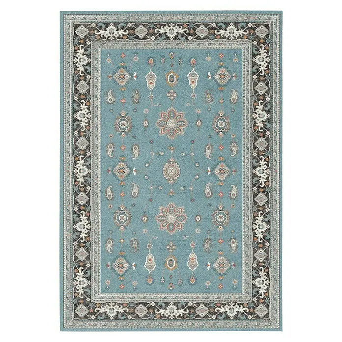 Vloerkleed Hiba - Blauw/grijs, 160 x 230 cm, Polypropyleen - Vooraanzicht