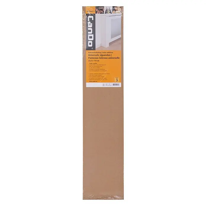 CanDo Zijplank Radiatorbekleding - 110 x 23,5 cm, 15 mm, Wit, 2 st. - Vooraanzicht