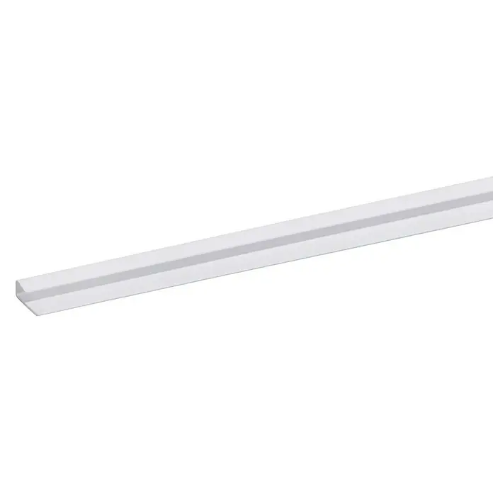 Eindprofiel plaat < 4 mm - 260 cm, Kunststof - Diagonaal zicht