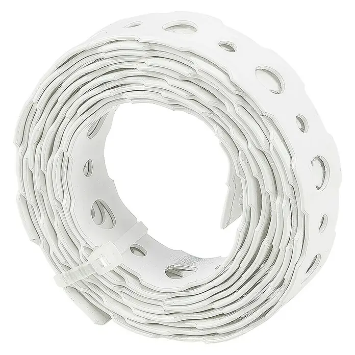 Stabilit Montageband - L x B: 1,5 m x 16 mm, Stärke: 0,9 mm, Stahl, Weiß - Diagonale Ansicht