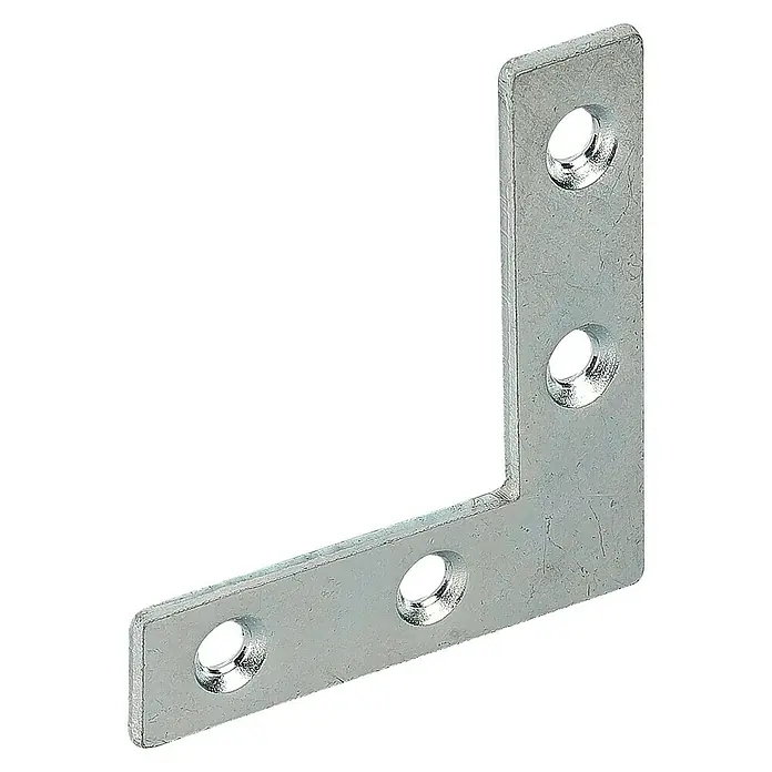 Stabilit Flachwinkel - L x B x H: 60 x 60 x 10 mm, Verzinkt - Diagonale Ansicht