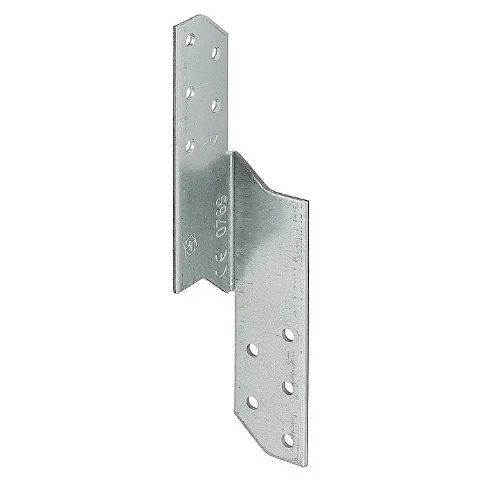 Stabilit Sparrenpfettenanker - Links, 28 Löcher, Sendzimir verzinkt, L x B x H: 33 x 33 x 210 mm - Diagonale Ansicht