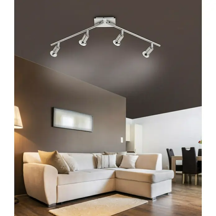 Tween Light Estima LED-Deckenstrahler - 12 W, L x B x H: 80 x 74 x 16 cm, Stahl, Warmweiß, 4 Stk. - Stimmungsaufnahme