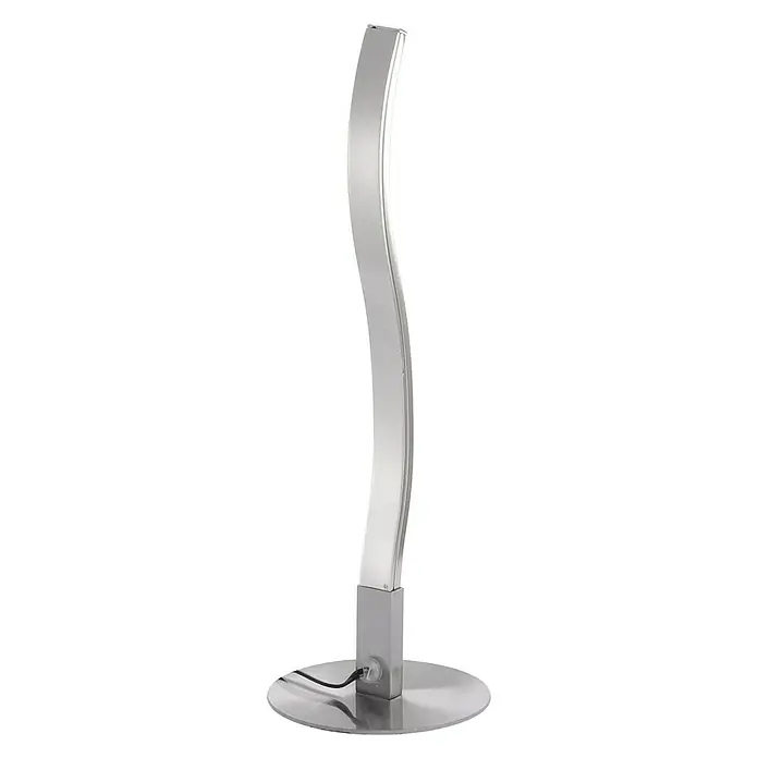LeuchtenDirekt Wave LED-Tischleuchte - 3 W, L x B x H: 10 x 10 x 30 cm, Stahl, Warmweiß - Diagonale Ansicht