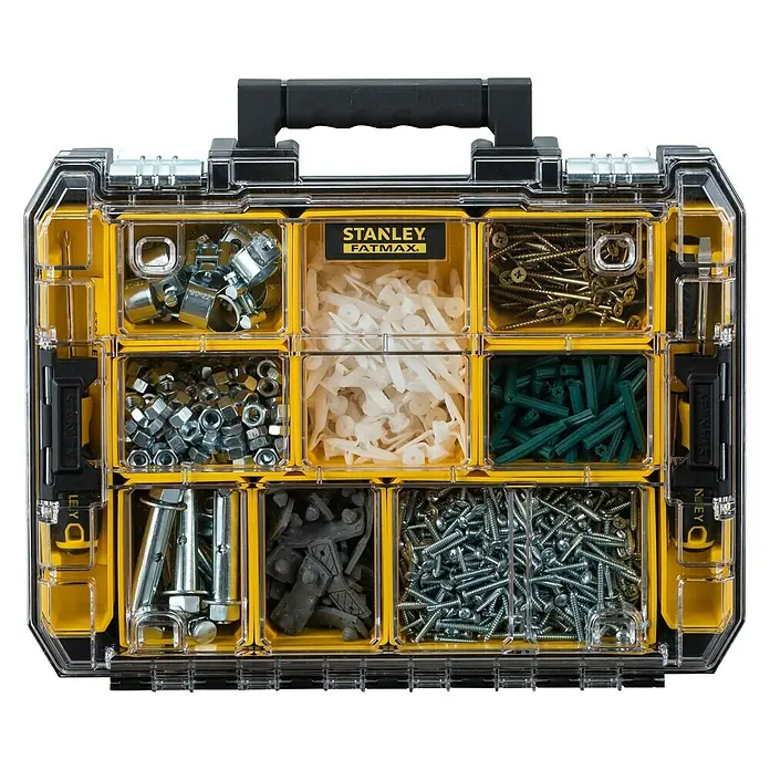 Stanley FatMax Kleinteilekoffer PRO-STACK™ - Anzahl Fächer: 10 - Vorderansicht