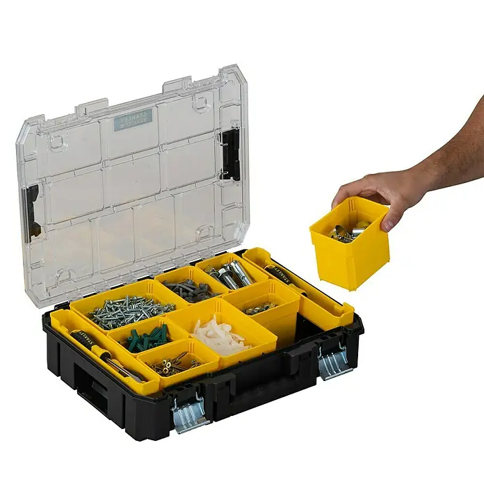 Stanley FatMax Kleinteilekoffer PRO-STACK™ - Anzahl Fächer: 10 - Anwendungsbeispiel