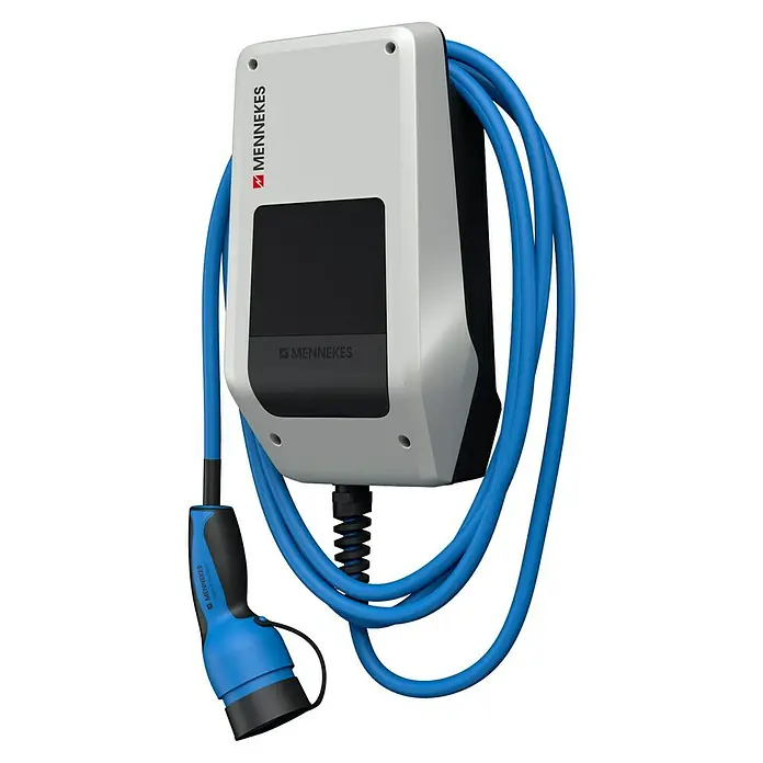 Mennekes E-Auto Ladestation Amtron Compact - Geeignet für: Elektroautos, 16 A - Diagonale Ansicht