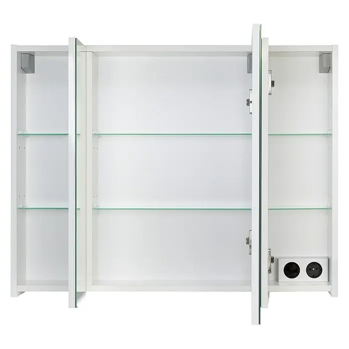 Riva LED-Spiegelschrank Idea - B x H: 85,5 x 65 cm, Mit Beleuchtung, Spanplatte, Weiß - Vorderansicht