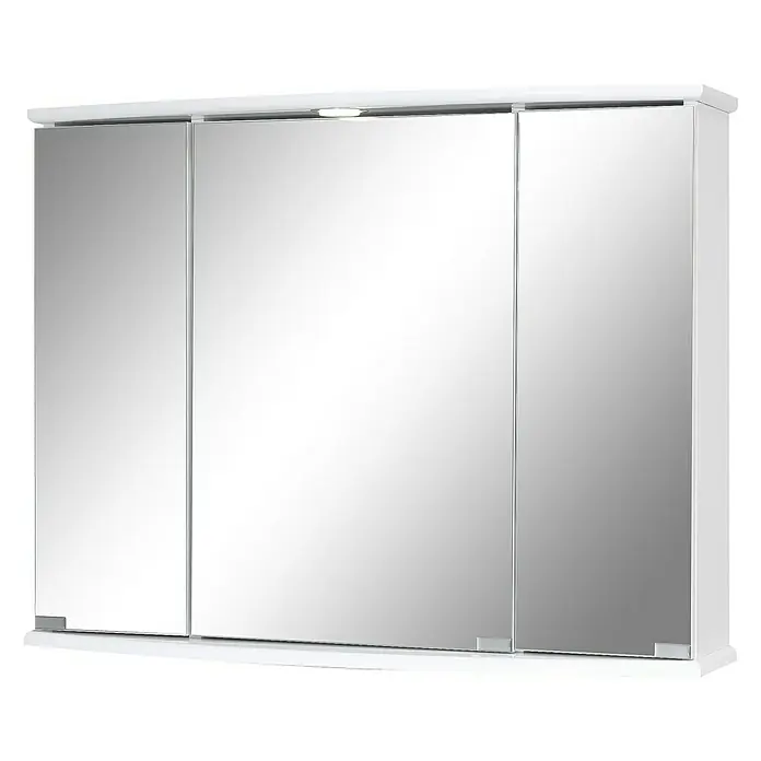 Riva LED-Spiegelschrank Rally - B x H: 82 x 63,4 cm, Mit Beleuchtung, Spanplatte, Weiß - Vorderansicht