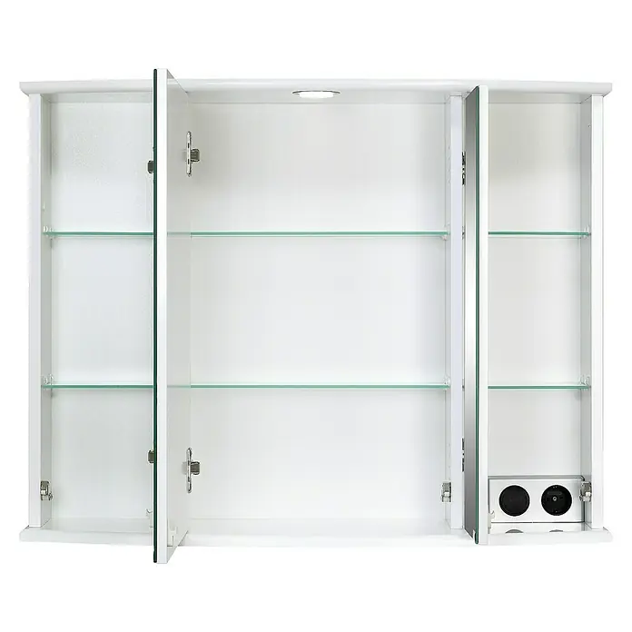Riva LED-Spiegelschrank Rally - B x H: 82 x 63,4 cm, Mit Beleuchtung, Spanplatte, Weiß - Vorderansicht