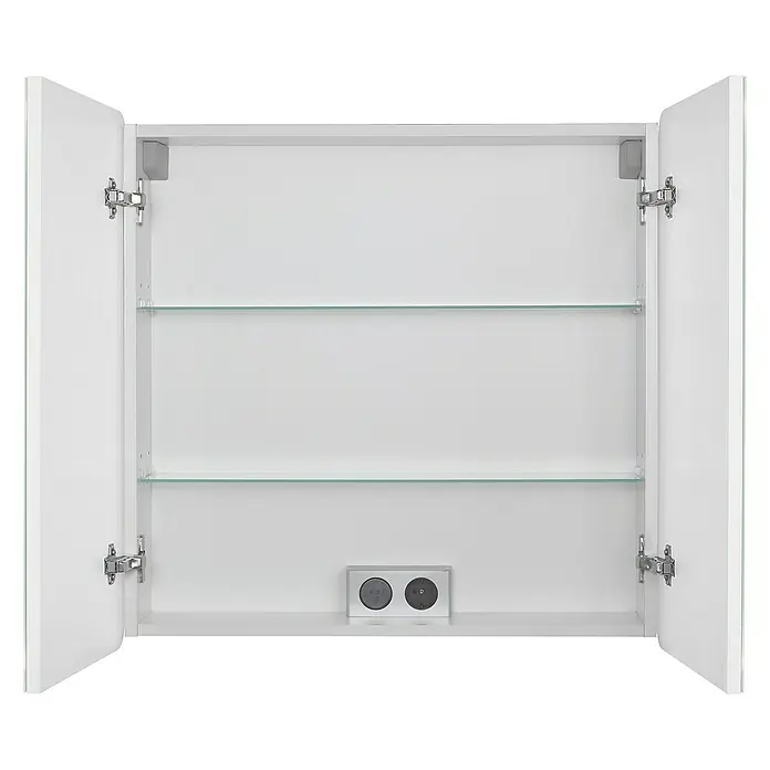 Riva LED-Spiegelschrank Luciana - B x H: 72 x 69,6 cm, Mit Beleuchtung, Spanplatte, Weiß - Vorderansicht