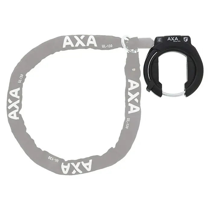 Axa Ringslot Block XXL - Zwart - Vooraanzicht