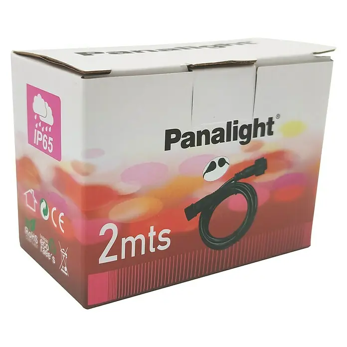 Alargo para panel solar - Largo: 2 m, Negro - Vista angular