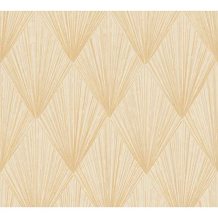 AS Creation Metropolitan Stories II Vliestapete Artdeco - Beige/Gold/Creme, Grafisch, 10,05 x 0,53 m - Detailaufnahme
