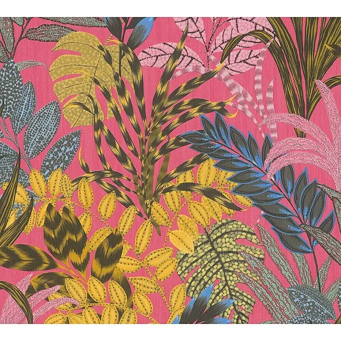 AS Creation Metropolitan Stories II Vliestapete Blätter - Rosa, Floral, 10,05 x 0,53 m - Detailaufnahme