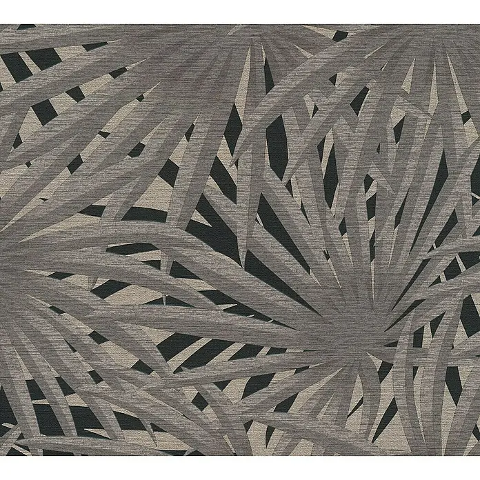 AS Creation Metropolitan Stories II Vliestapete Palme - Grau/Schwarz, Floral, 10,05 x 0,53 m - Detailaufnahme