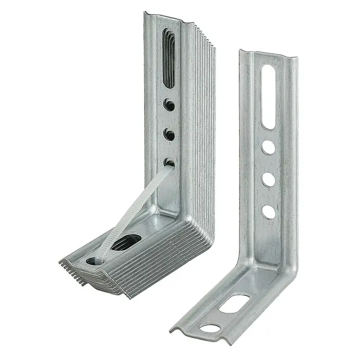 Verstellwinkel - L x B x H: 100 x 70 x 30 mm, Sendzimir verzinkt, Inhalt: 10 Stk. - Diagonale Ansicht