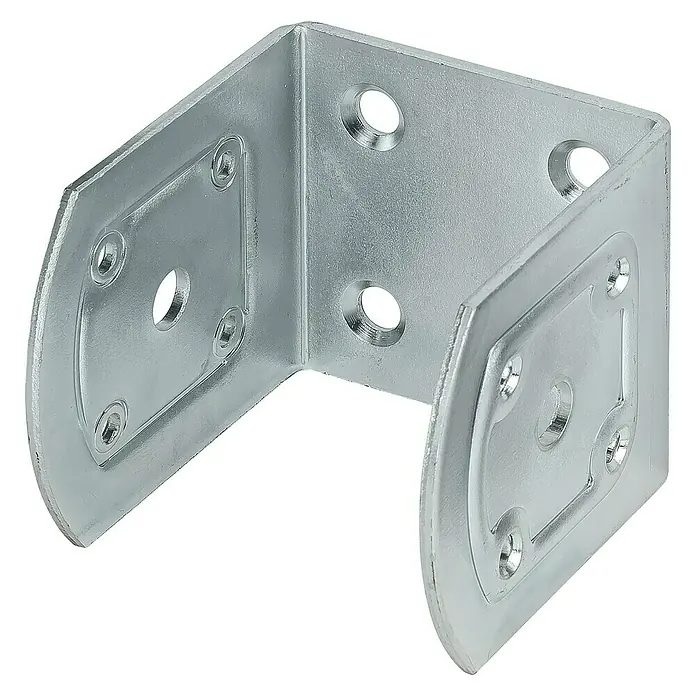 Stabilit Trennwandhalter - L x B x H: 61 x 60 x 80 mm, Verzinkt - Diagonale Ansicht