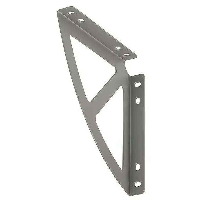 Consola de sistema - L x An x Al: 200 x 25 x 200 mm, Gris, Carga soportada: 70 kg - Vista angular