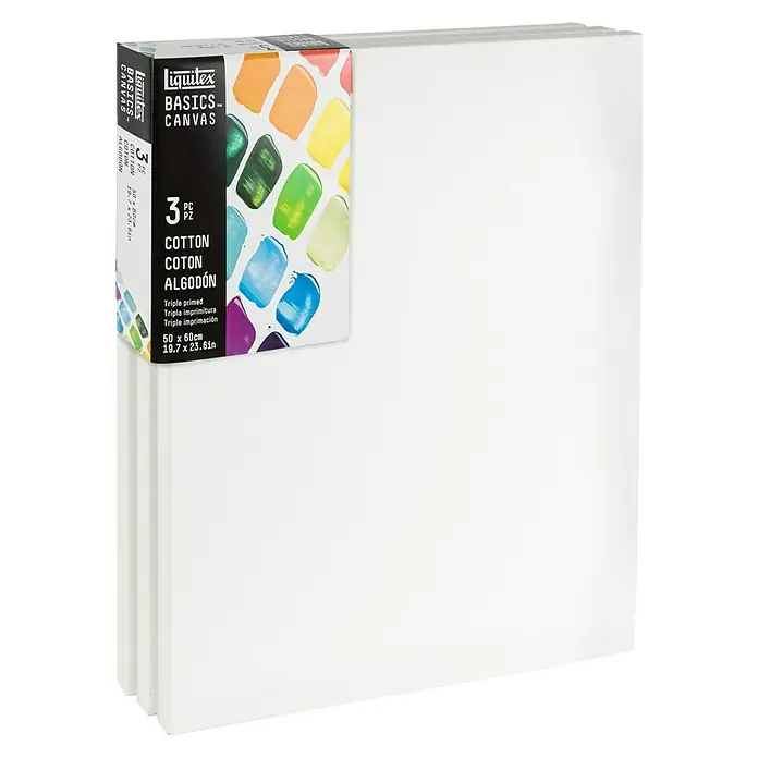 Liquitex Basics Slikarsko platno sa drvenim okvirom - 60 x 50 x 1,8 cm, Pamuk, Trostruko grundirano - Dijagonalni pogled