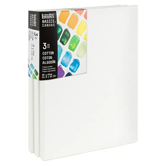 Liquitex Basics Slikarsko platno sa drvenim okvirom - 40 x 30 x 1,8 cm, Pamuk, Trostruko grundirano - Dijagonalni pogled