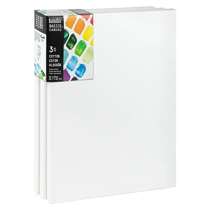 Liquitex Basics Slikarsko platno sa drvenim okvirom - 50 x 40 x 1,8 cm, Pamuk, Trostruko grundirano - Dijagonalni pogled