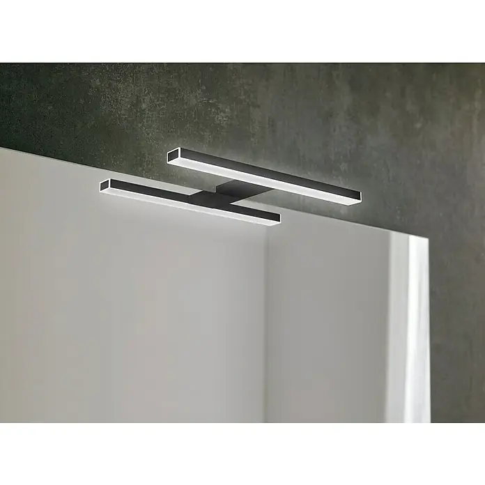 Riva Badmöbel-Set Indus - 46 cm, Weiß, Schwarz, Glänzend - Stimmungsaufnahme