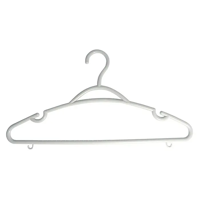 Percha set plástico - 5 uds., Plástico - Vista frontal