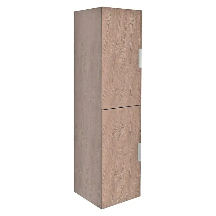 Hoge kast MDF licht eiken - 35 x 35 x 140 cm, Eiken licht - Diagonaal zicht