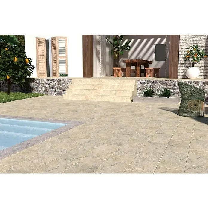 Porculanska pločica Fossil Sand - 60 x 30 cm, Bež boje - Živopisni prikaz