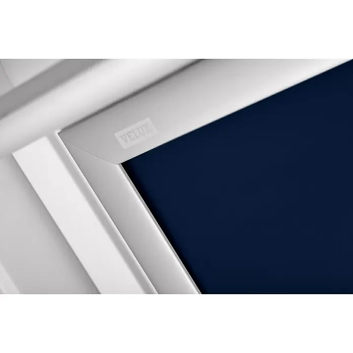 Velux Rolo za strešno okno [SI] DKL M06 1100S - Barva: [SI] Dunkelblau - 1100S, Barva tirov: [SI] Aluminium, Ročno - Posnetek od blizu