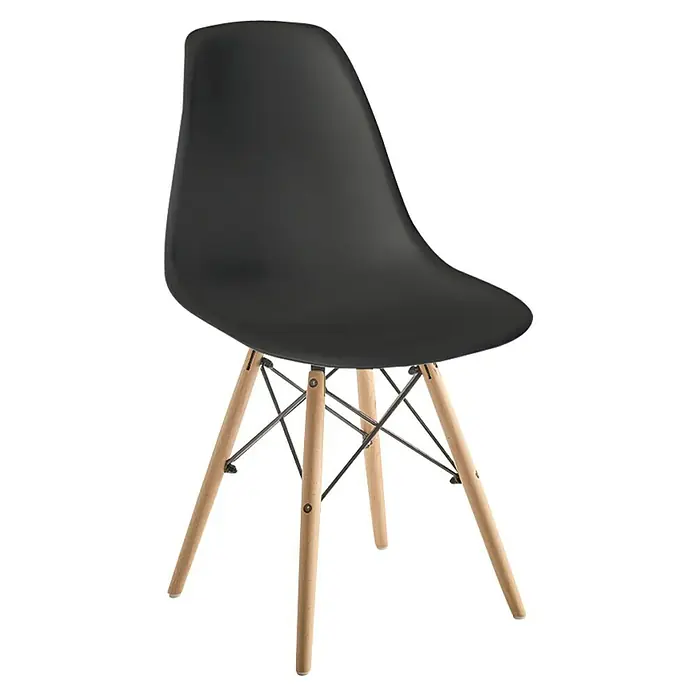 Silla Lara - L x An x Al: 51 x 46 x 82 cm, Negro - Vista angular