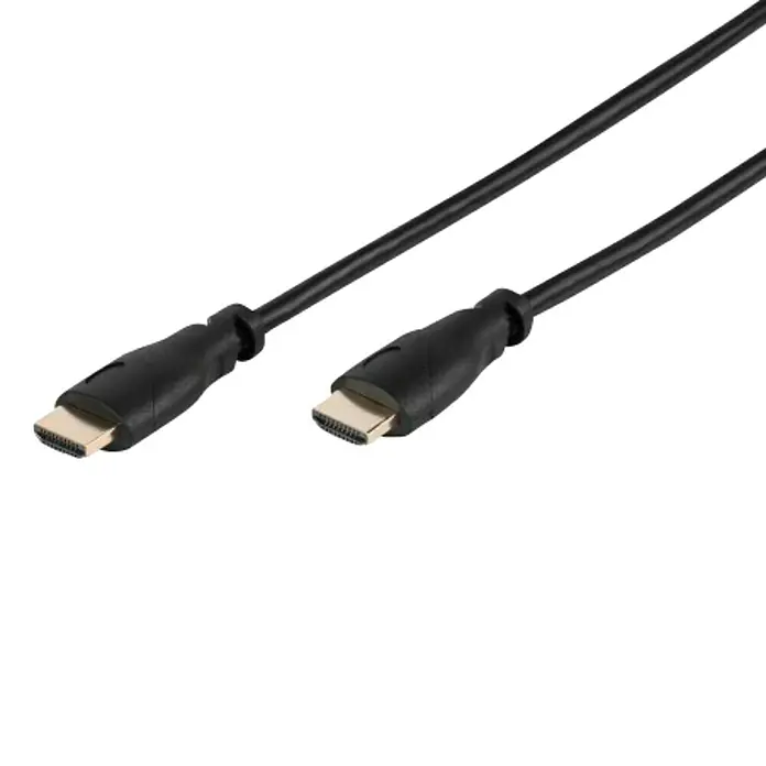 Vivanco Cable HDMI  Speed ETH - Negro, Largo: 1,3 m, Contactos con chapado dorado - Primer plano