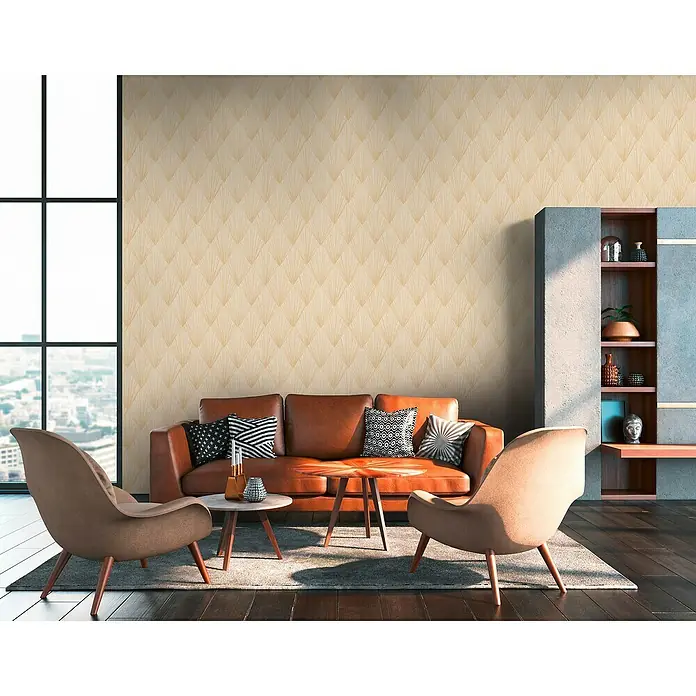 AS Creation Metropolitan Stories II Vliestapete Artdeco - Beige/Gold/Creme, Grafisch, 10,05 x 0,53 m - Stimmungsaufnahme