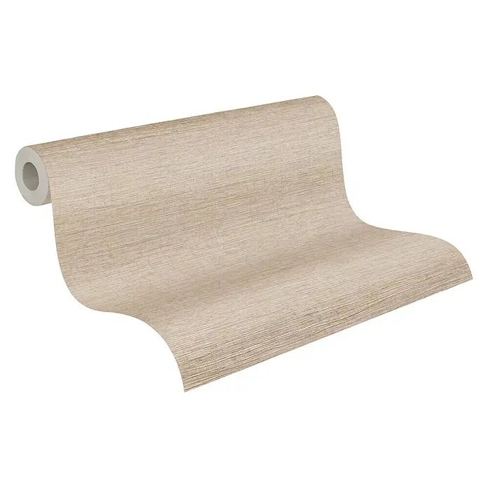 AS Creation Metropolitan Stories II Vliestapete Uniquer - Beige/Gold/Creme, Uni, 10,05 x 0,53 m - Diagonale Ansicht