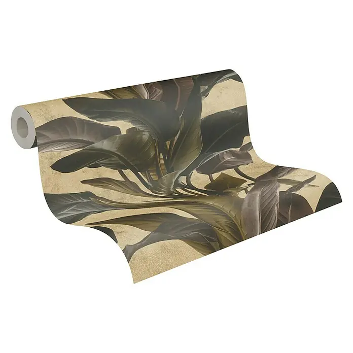 AS Creation Metropolitan Stories II Vliesbehang - Goud, Gebloemd, 10,05 x 0,53 m - Diagonaal zicht