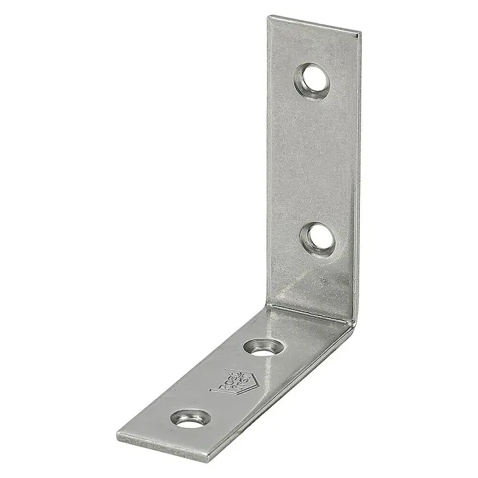Stabilit Stuhlwinkel - L x B: 40 x 15 mm, 4 Stk., Edelstahl - Diagonale Ansicht