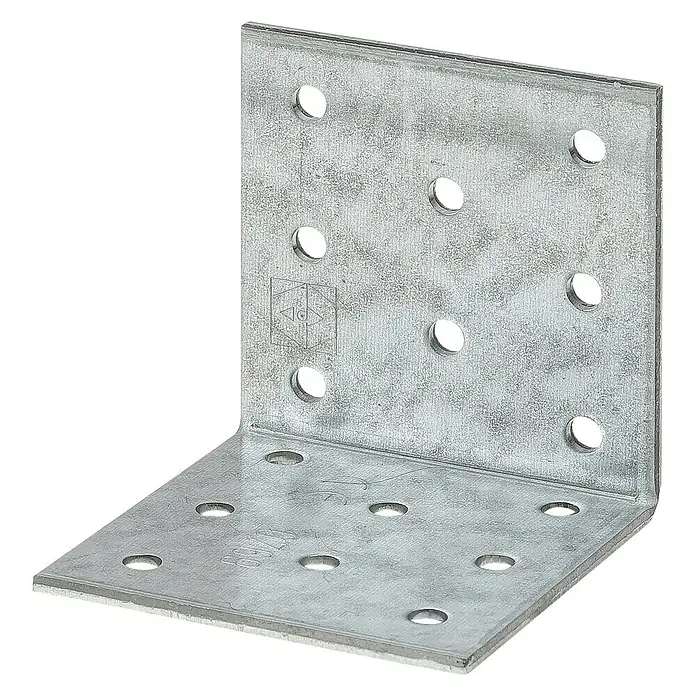 Stabilit Lochplattenwinkel - L x B x H: 40 x 40 x 60 mm, Stahl - Diagonale Ansicht