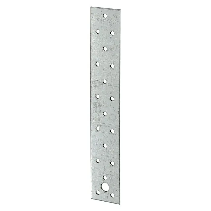 Stabilit Streifen-Flachverbinder - L x B: 240 x 40 mm, Stahl, Sendzimir verzinkt - Diagonale Ansicht